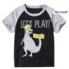Children's Colourful Fun T-shirt with Cartoon Animals Construction Short Sleeve Boys Girls - Image 10