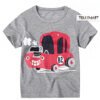 Children's Colourful Fun T-shirt with Cartoon Animals Construction Short Sleeve Boys Girls - Image 9