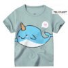 Children's Colourful Fun T-shirt with Cartoon Animals Construction Short Sleeve Boys Girls - Image 6